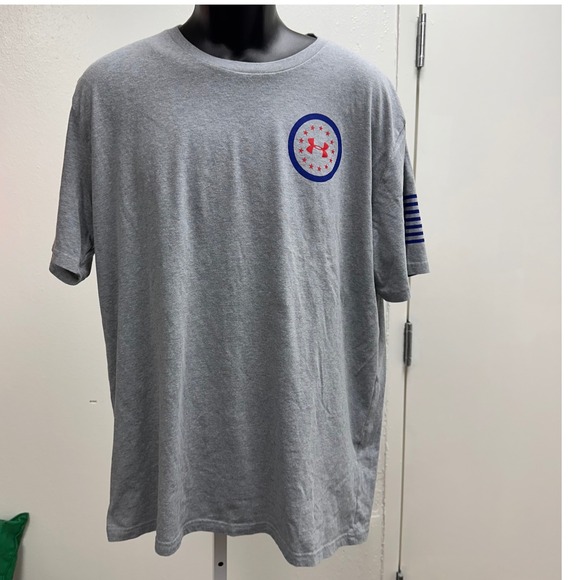 Under Armour By Air United States T Shirt Mens XL Gray Patriotic Military - Picture 1 of 8